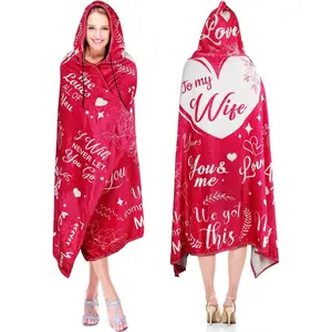 Gifts for Wife, to My Wife Gifts Wearable Blanket, Gifts for Wife Mothers Day from Husband, Unique Romantic Anniversary Wedding Birthday Gifts for Wife 70 * 47 ina