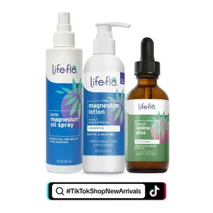 Life-flo Sleep & Chill Routine Stack - Magnesium Oil Night Spray, Unscented Lotion, Liquid Iodine Plus for Relaxation & Skin Health