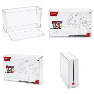 151 Pokemon Ultra premium collection UPC acrylic display case UV top loading acrylic cabinet  keep sealed , prevent dust display