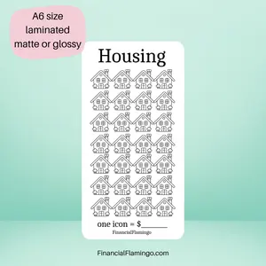 Month Ahead Savings Challenge – Reusable Budget Tracker, 3x6 inches, Glossy Finish