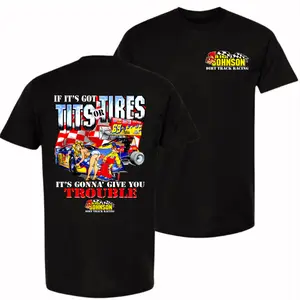 Big Johnson Dirt Track Racing Shirt 2 Sided, Vintage Racing Graphic Tee, Soft Cotton Blend Shirt, Retro Humor Apparel for Men and Women, Gift for Car Enthusiasts, Racing Fans, Dad or Husband, Gift Ideas For Him Her