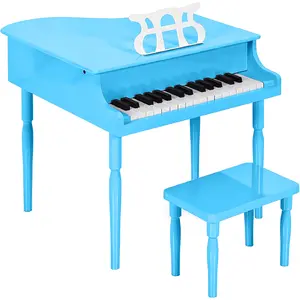 Best Choice Products Kids Classic 30-Key Mini Piano w/ Lid, Bench, Folding Music Rack, Song Book, Stickers