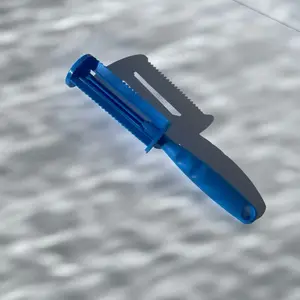 Blue lint roller for cleaning clothes off