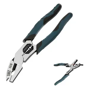 ZML 6-in-1 Multi-Function Wire Stripper Pliers CR-V Steel Diagonal Cutters with Adjustable Depth & Sharp Blades for Nails & Electrical Cables Hardware Tools