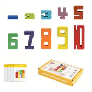 Number Recognition Blocks, Large Wooden Math Puzzle, Parent-Child Logic Game, Early Education Toy, Brain Development