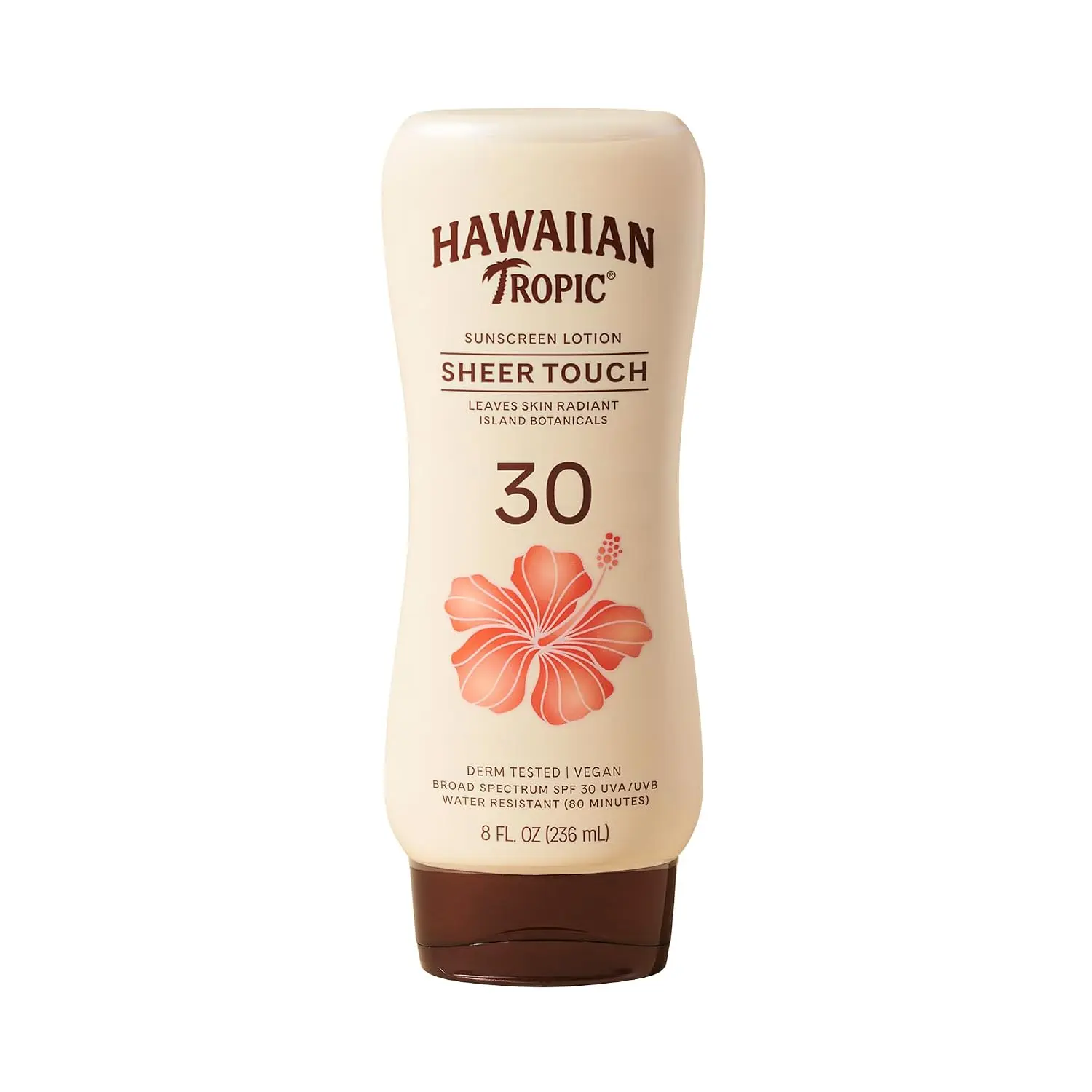 Hawaiian Tropic Sheer Touch Lotion Sunscreen, Moisturizing Broad-Spectrum Protection, SPF 30, Sun, Mango, 8 Oz | Radiant finish, Oil-free body sunscreen, Water resistant sunblock, UVA/UVB broad spectrum protection, Island tropical scent