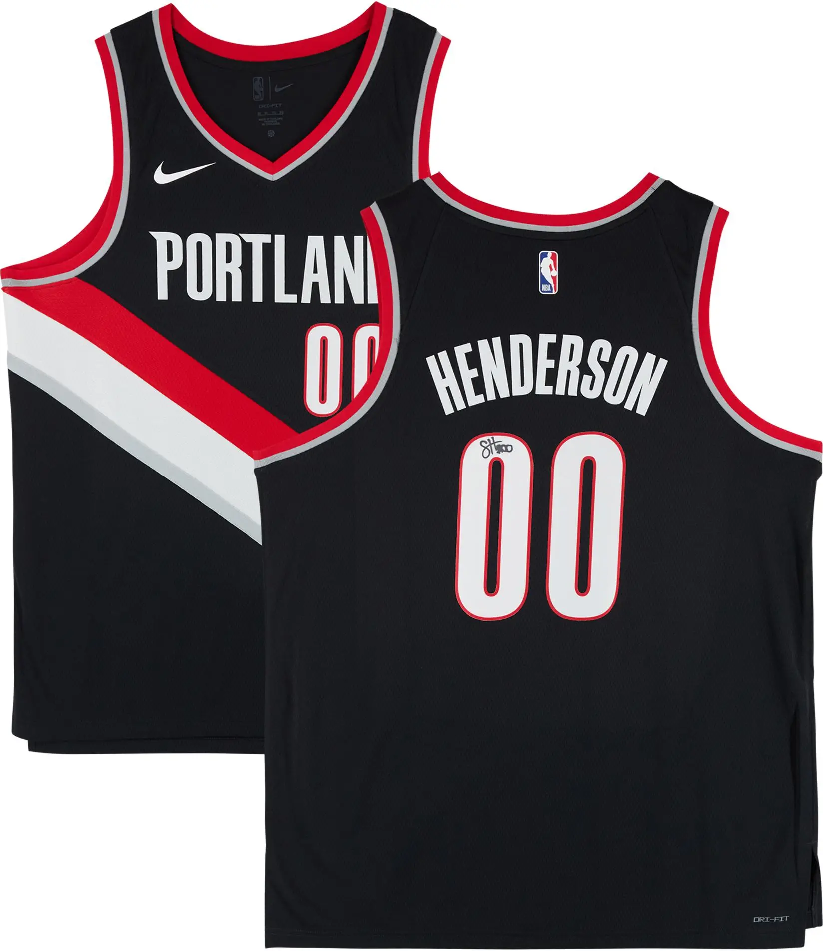 Scoot Henderson Portland Trail Blazers Autographed Black Nike Swingman Jersey - Fanatics Authentic Certified