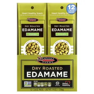 Seapoint Farms Dry Roasted Edamame, Wasabi, 12 Packs, 1.58 oz (45 g) Each