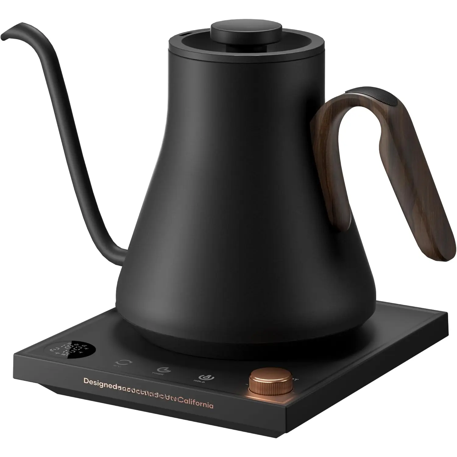 Electric Kettles,  Gooseneck Electric Kettle, +-1? Temperature Control, Stainless Steel Inner, Quick Heating, for Pour Over Coffee, Brew , Boil Hot Water, 0.9L (Glossy Black)