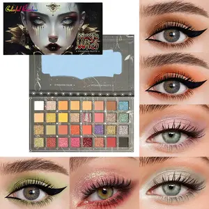 Magic Witch Eyeshadow Palette 32 Vibrant Glitter & Matte Shades for Dramatic Makeup Looks Makeup Blend Cosmetic