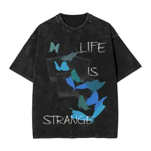 valentine shirts  Trapped by Destiny T Shirt Washed 100% Cotton 6Oversize T-Shirts Life Is Strange Vintage Tops Streetwear Graphics Printed Tees Fashion