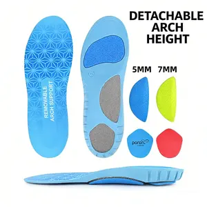 Pain Relief Orthotic Insole, Adjustable Height, Plantar Fasciitis Support, High Arch Correction, Shock Absorption, Unisex