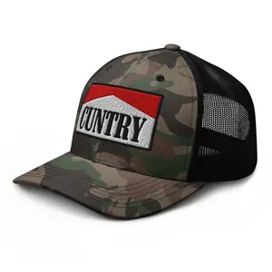 NX CUNTRY | Rodeo Western Cowgirl Cowboy Embroidered Curved Bill Camouflage Trucker Hat Low Crown Adjustable Country Cap