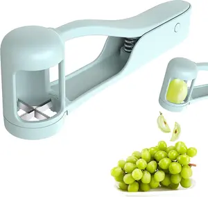 Grape & Cherry Tomato Cutter for Toddlers – Easy Fruit Slicer for Salad, Cake & Snack Decoration, Stainless Steel Kitchen Gadget