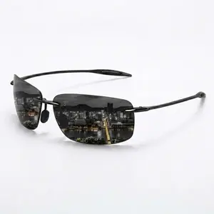 Mens Sunglasses Polarized Frameless Ultralight Safety Sun Glasses For Women UV400 Lightweight Anti-Glare Mirror Sunglasses rimless sunglass