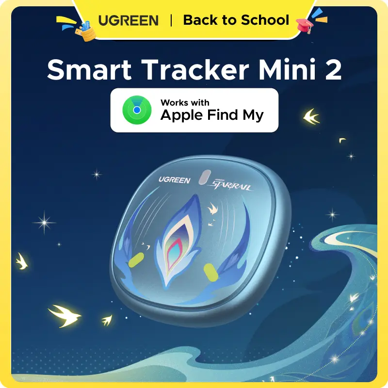 UGREEN FineTrack Mini 2 Honkai: Star Rail Edition Tracker Tags (iOS Only) ,Bluetooth Tracker Compatible with Apple Find My,5-7 Year Battery Life Item Finder Smart Tag for Keys,Luggage,Summer Sale tiktokshopbacktoschool