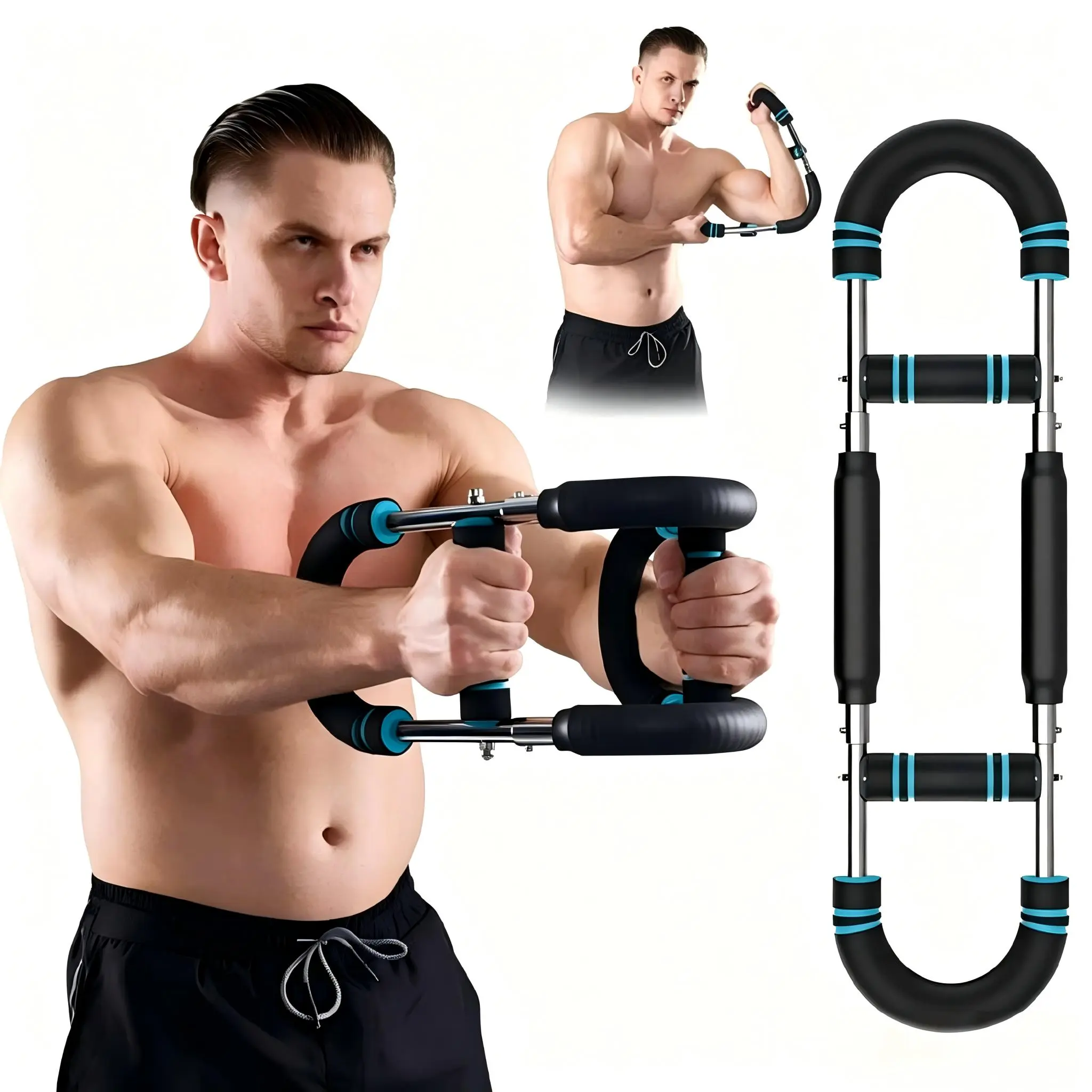 BIGWET Arm Trainer, Adjustable Chest Workout Equipment, Arm Trainer for Men, Chest Trainer for Men, Shoulder Muscle Training, Portable Spring Resistance Home Fitness Equipment SummerVibe twister arm muscle trainer gym tools