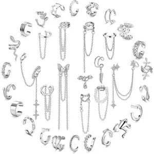 Florideco Ear Cuff Earrings Set for Women Adjustable Fake Earring Cuffs Non Piercing Earring Set Ear Jewelry Set