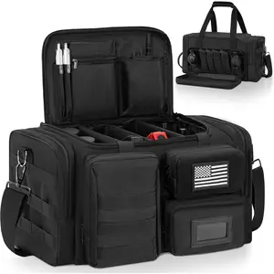 🎯 Tactical Pistol Range Bag| Handgun Storage Duffle with  Magazine Slots & Ammo Pockets