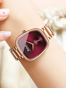 Women's Luxury Waterproof Quartz Watch, Fashionable Trendy Design, Stylish Wristwatch for Students, Elegant Ladies' Timepiece
