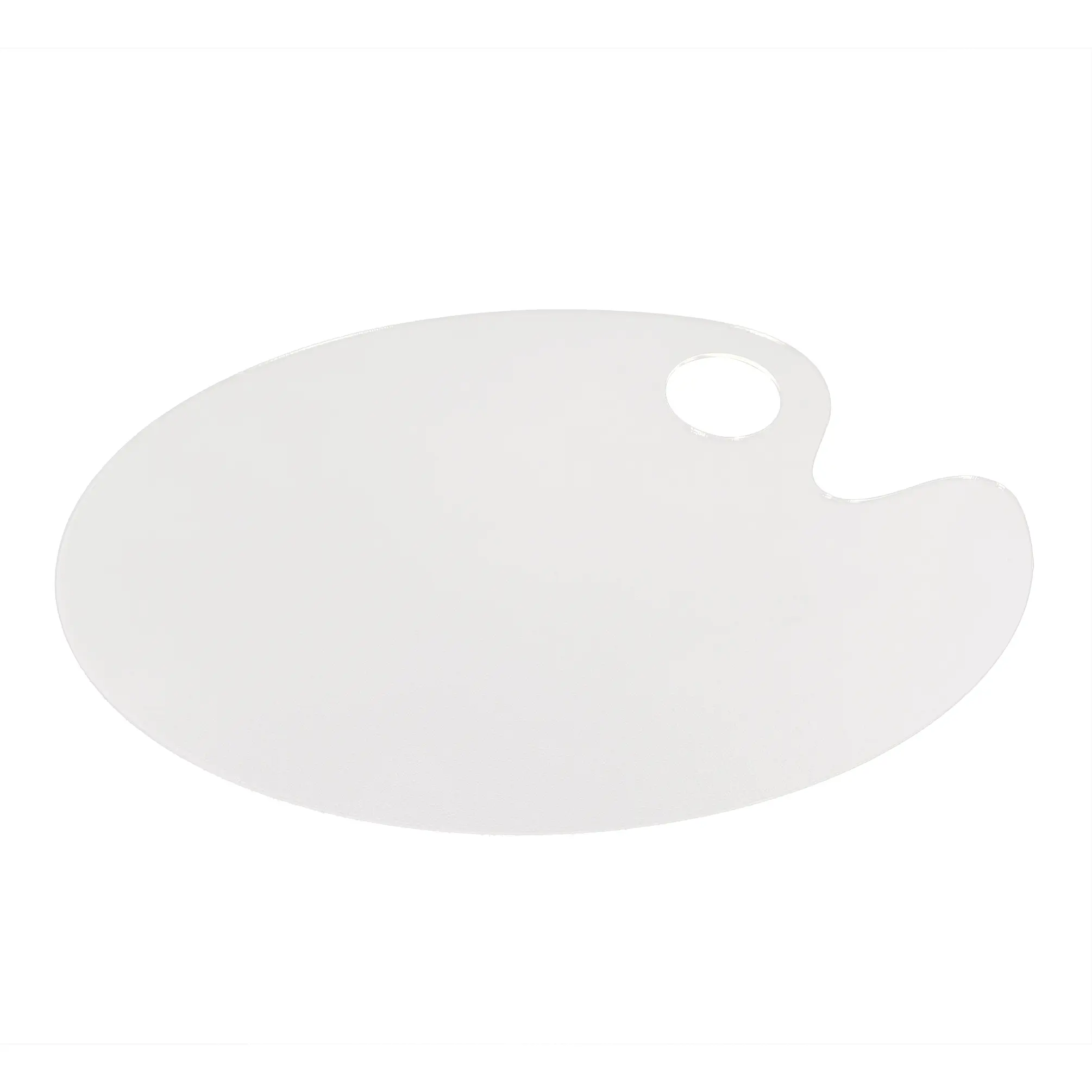 FixtureDisplays® Acrylic paint palette with thumb hole, clear paint tray 11.8 x 7.87 inches oval, easy clean non-stick artist pallette for oil watercolor craft DIY art painting 15584