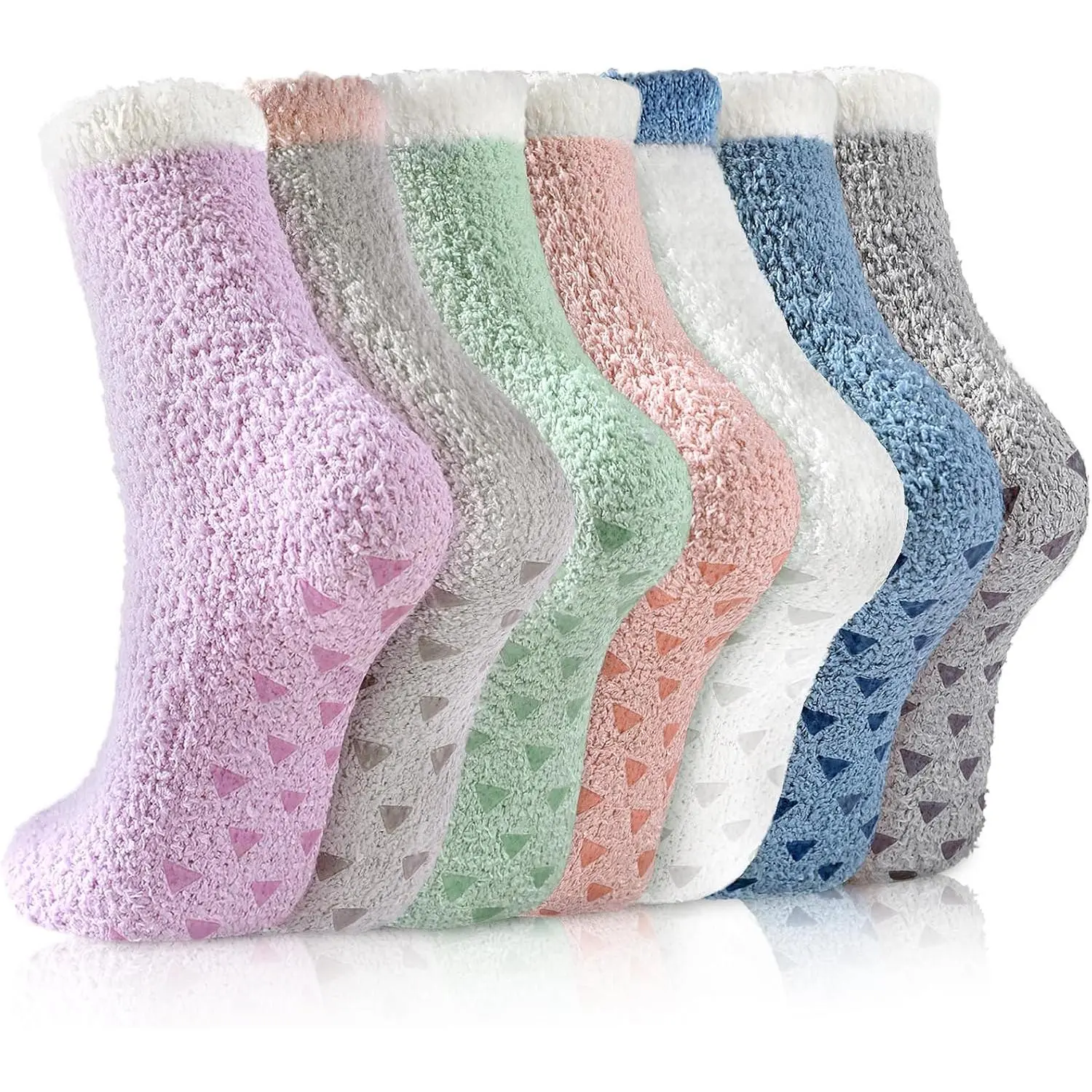 Slipper Socks for Women - Fuzzy Socks for Women, Womens Non Slip Fluffy socks  Cozy socks with Grips