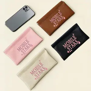 1pc Soft Leather Multi-Functional Storage Bag, Makeup Bag, Beauty Tool Kit, ID Holder, Student Organizer, Cash Wallet, Business Long Ticket Clip