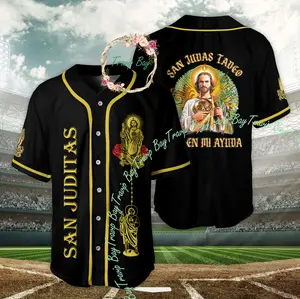 New Viral San Juditas Tadeo Jersey, Sanjuditas Baseball Jersey, Gift Sanjudas Tadeo Mexcico Jersey for Men and Women, Baseball Jersey Style