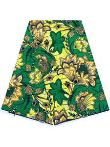 African Print Fabric Ankara Material, 6 Yards Kent Wax Cloth, Ideal for Crafting and Fashion Projects, Vibrant Patterns and Textures