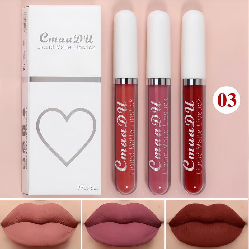 10Pcs Matte Lip Glaze Long Lasting Glossy Waterproof Lipstick Nonstick Easy To Apply Long Lasting Makeup Lipgloss For Beginners Beauty Cosmetic
