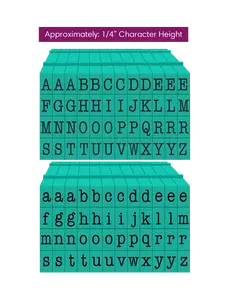 PEGZ 2.0 American Typewriter Font Attachable Stamps Uppercase and Lowercase 100 piece Medium Size