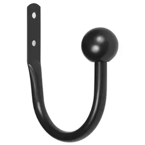 212 MAIN Black Ball Hold Back Organizer 2-Pack, Wall Mount Compatible Wall Holder Organizer Hook Accessory with All Included Hardware
