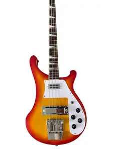 4 String Electric Bass Guitar, Cherry Sunburst, Chrome Hardware, Rosewood Fingerboard