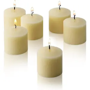 French Vanilla Scented Candles Set of 12 Scented Votive Candles 10 Hour Burn Time Made in The USA