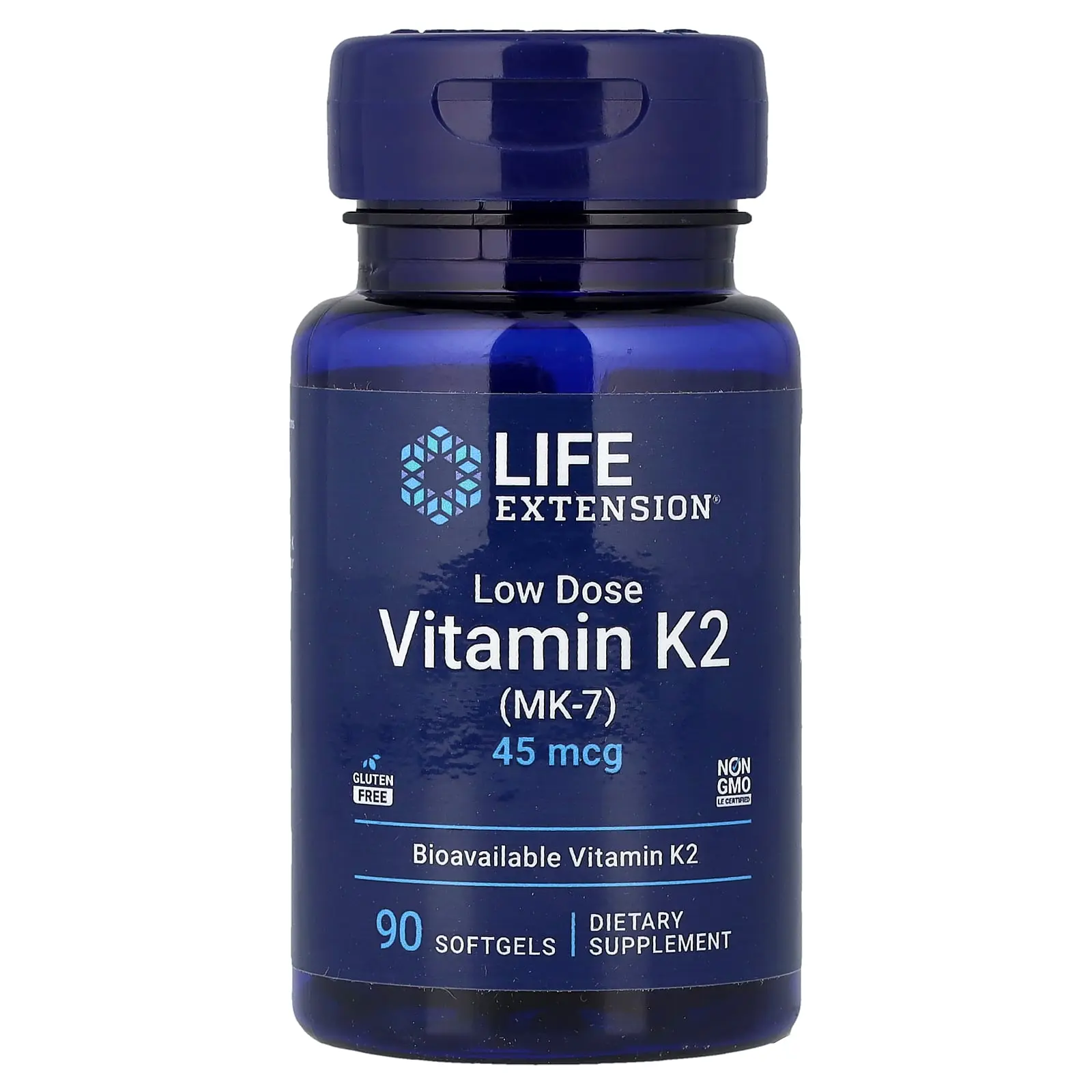 Life Extension Low Dose Vitamin K2 (MK-7), 45 mcg, 90 Softgels