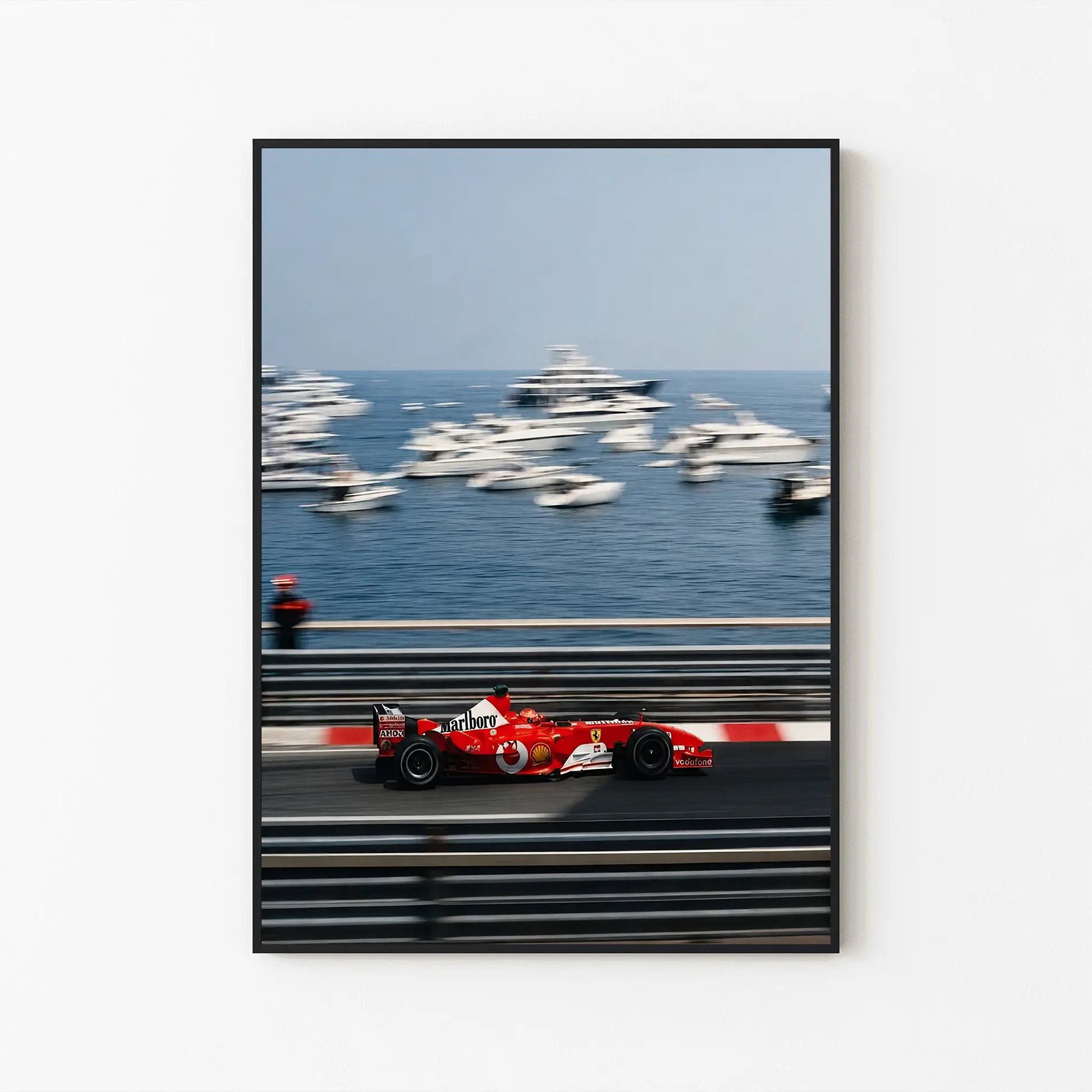 Unframed Print Only - Formula 1 Ferrari Car Poster, Retro F1 Racing Print, Aesthetic Room Decor Wall Art
