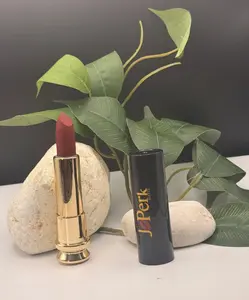 J.Perk Burnt Charcoal Matte Lipstick - Long Lasting Smooth Velvet Lipstick with Rich Color & Elegant Packaging for Everyday Glam Makeup - Lipgloss, Gloss
