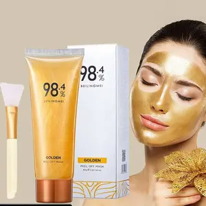 【1k+sold】98.4% Gold Peel-Off Mask - 3-in-1 Anti-Wrinkle, Blackhead Removal & Hydrating, with Rosa Damascena, Hamamelis Virginiana, & Tremella Fuciformis | 2.82 OZ