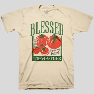 Kerusso Womens T-Shirt Blessed To-ma-toes