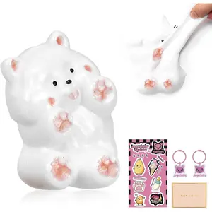 Handmade Taba Squishy Puppy Toy, Cute Silicone Dog Squishy, Sticky Puppy Squeeze Stress Relief Fidget Toy, Kawaii Desk Sensory Toy for Kids Teens & Adults, Novelty Gift