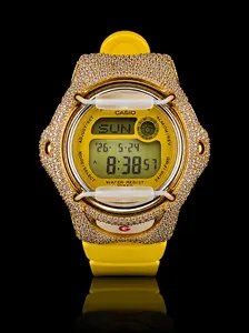 Custom Casio BG169CH-9 Moissanite Watch – 7 CTW VVSD Yellow Edition