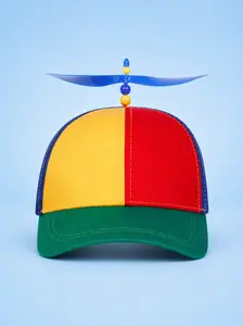 Adult Rainbow Propeller Hat - Unisex Adjustable Funny Helicopter Style Party Cap for Holiday, Costume & Dress Up