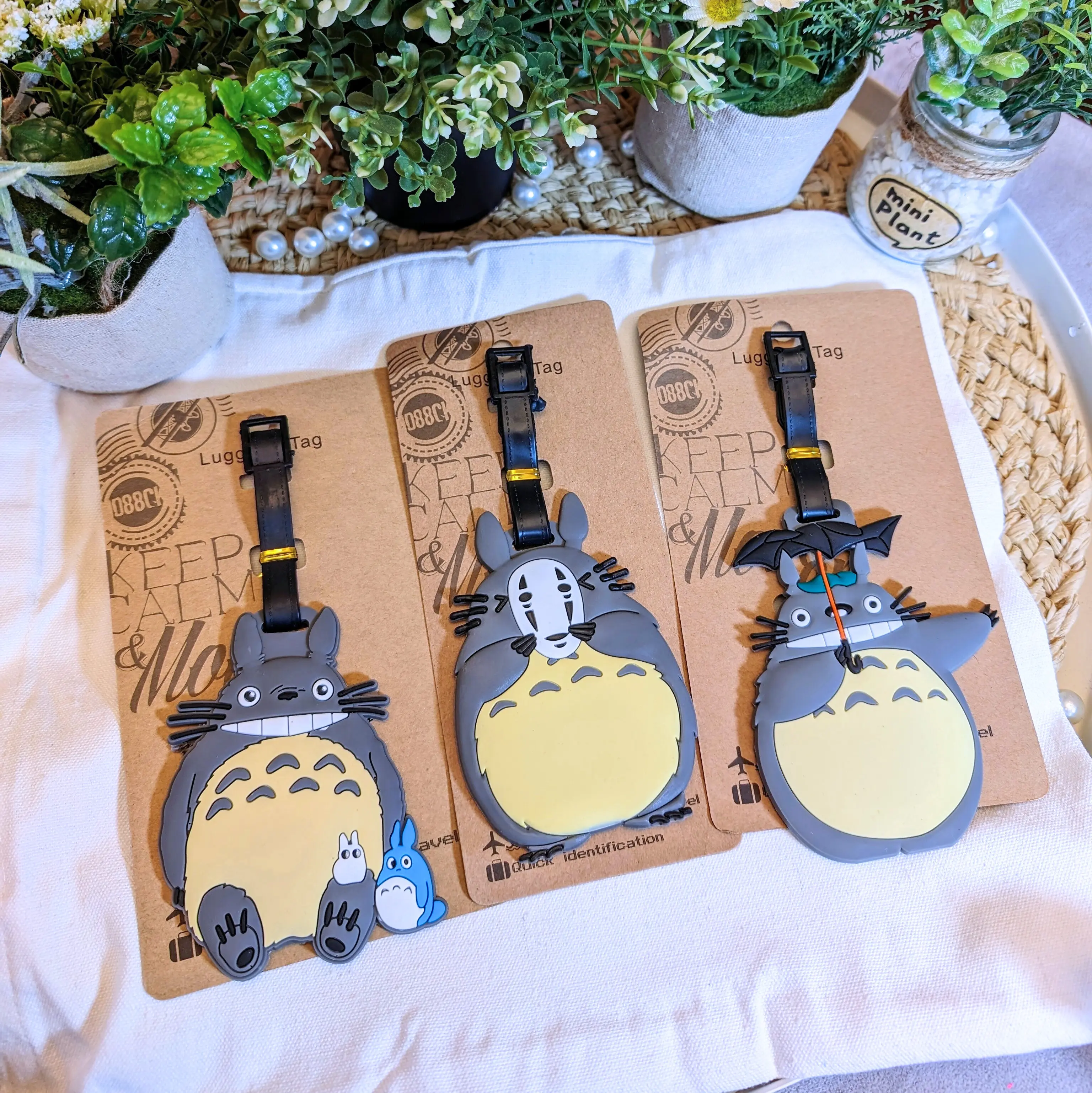 My Dearest Neighbor Luggage Tags | Japanese Anime Characters, ID Tags, Cute Cartoon Travel Tags | Silicone Vacation Travel Accessories,Backbag Tags, Toto