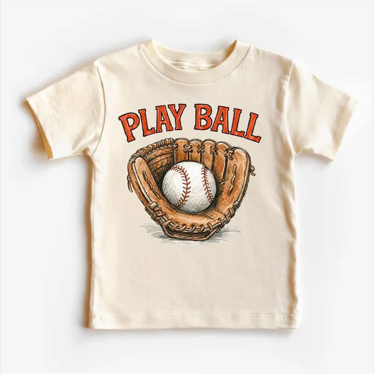 Game Day Play Ball Baseball Toddler Shirt - Kids Retro Sports Tee - Unisex Retro Shirt