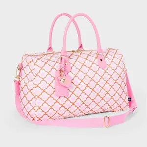 Geo Hearts Softside Duffel Bag Pink - Roller Rabbit
