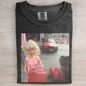 Comfort Colors Retro Barbie Meme Shirt, Funny Pink Doll Gas Can Graphic Tee, Trendy Y2K Aesthetic Top, Pop Culture Internet Humor, Gift for Her Barbie Fans, Casual Style, Fast Shipping USA