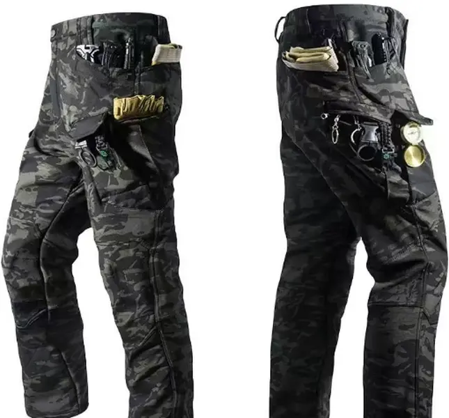 Men'S Fleece-Lined Work Pants - Thick, Tactical, Multi-Pocket Design, Windproof, Ideal for Winter Outdoor Activities, Outdoor Workwear|Functional Pants|Stretchable Fabric