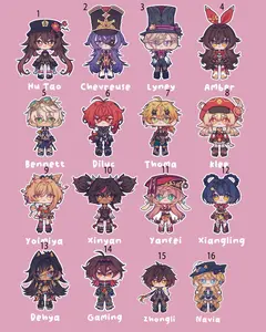 Genshin Impact - Acrylic Keychains (All characters 3 !)