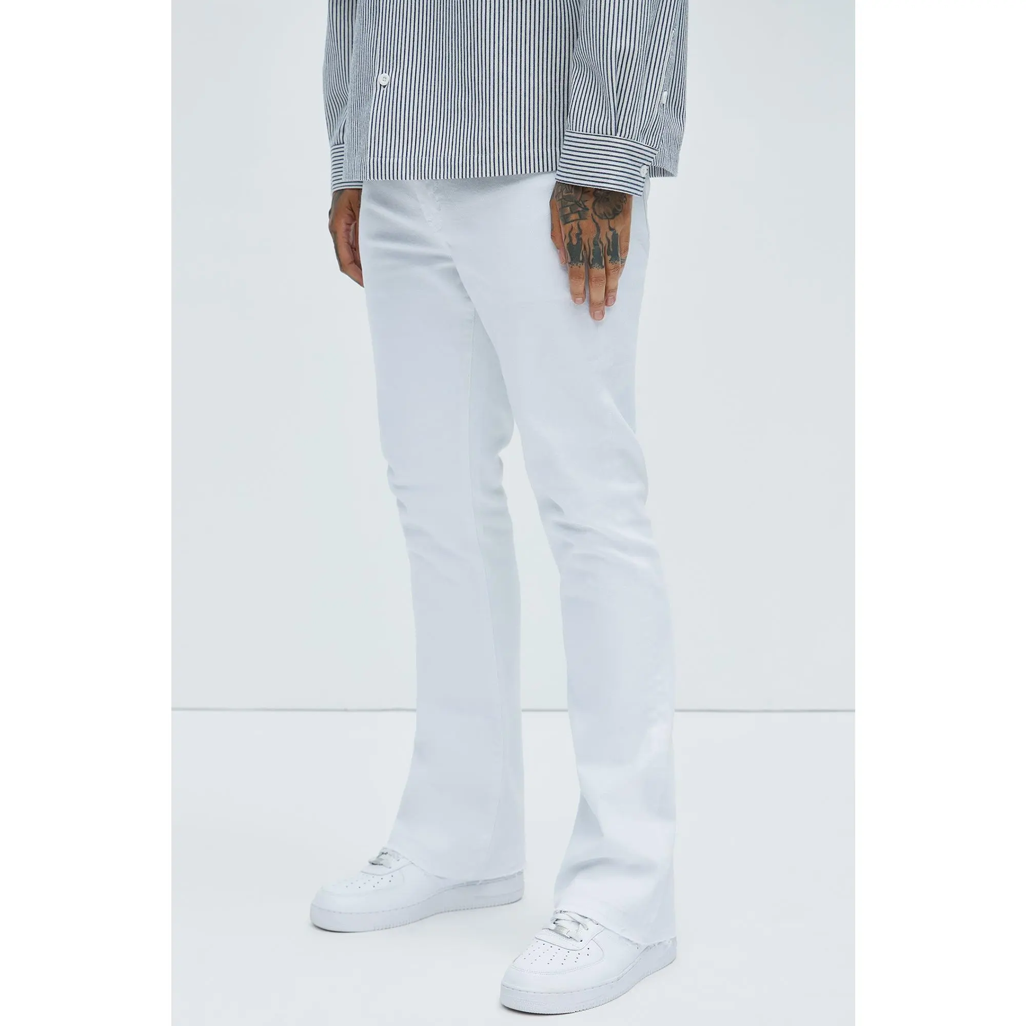 Cornell Slim Flare Jeans - White