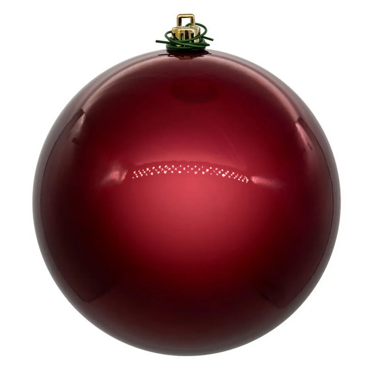 212 MAIN 8 in. Berry Red Pearl UV Finish Shatterproof Polystyrene Christmas Ornament, Drill Pearl Ball, Festive Home Outdoor Decoration, Christmas Ornaments, Polystyrene Ornaments